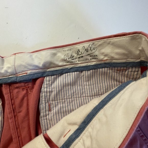 Polo Ralph Lauren size 32x32 (32x30) Flat Front Pants NEW NWT Pink - Picture 4 of 7
